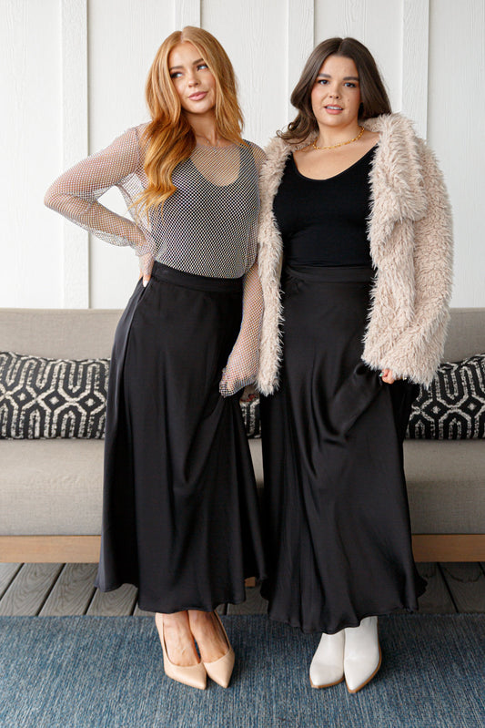 Timeless Tale Maxi Skirt in Black - Southern Divas Boutique