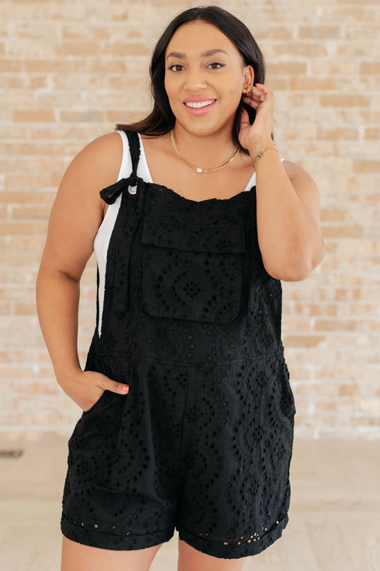 Somewhere Only We Know Eyelet Romper - Southern Divas Boutique