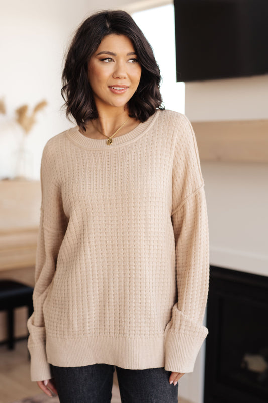 Terrifically Textured Sweater in Mocha - Southern Divas Boutique