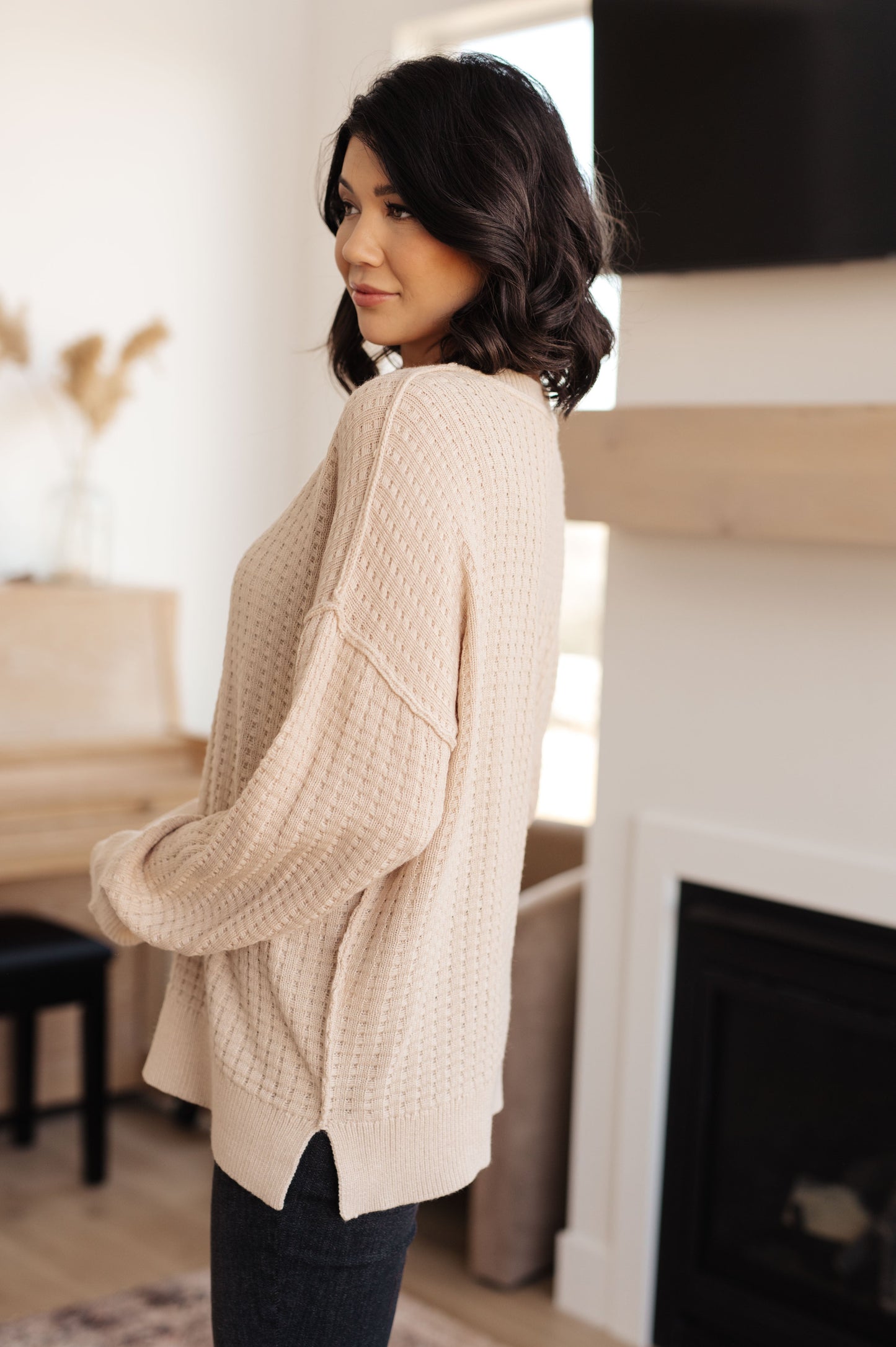 Terrifically Textured Sweater in Mocha - Southern Divas Boutique