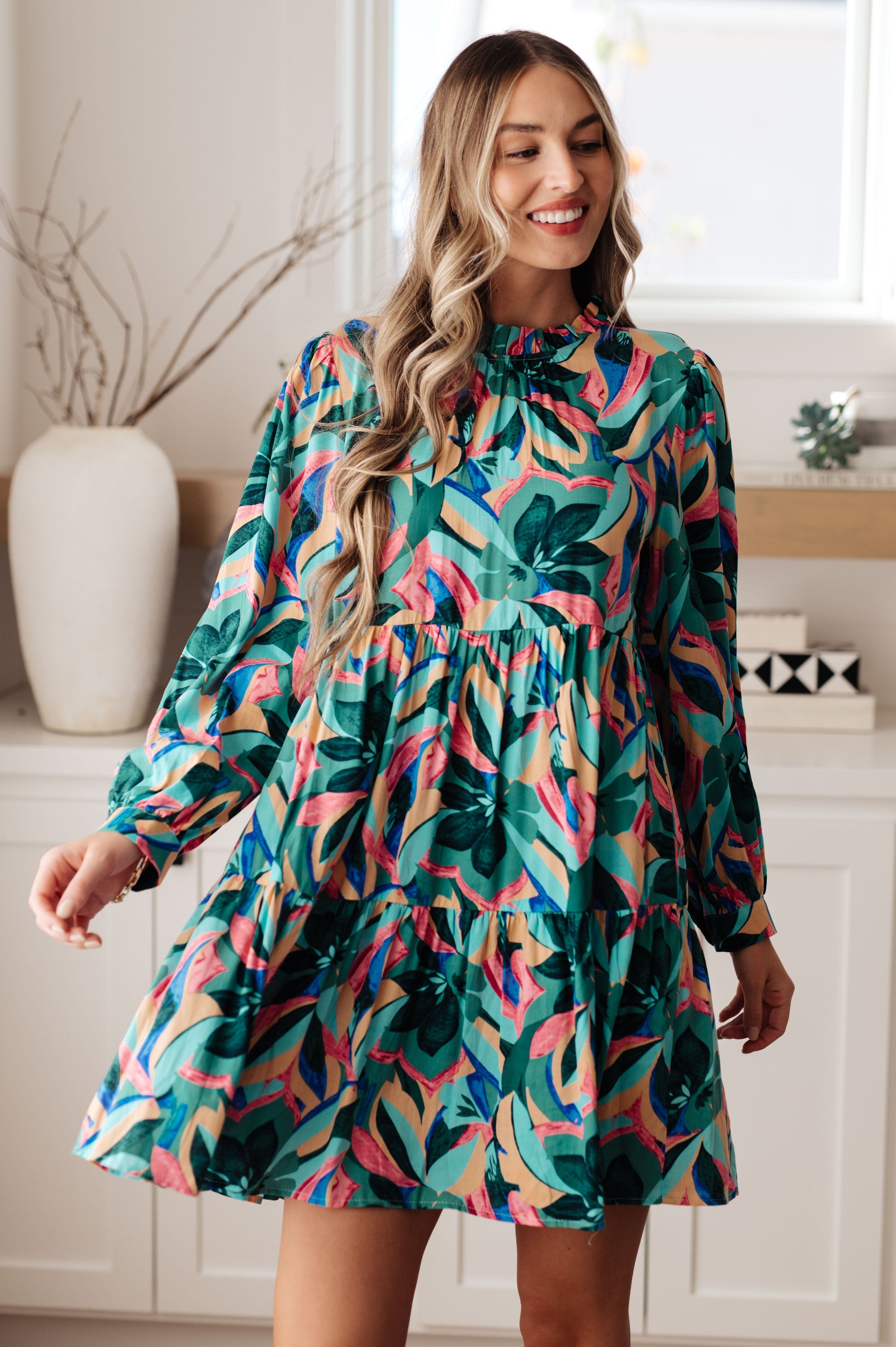 Thrill of it All Floral Dress - Southern Divas Boutique