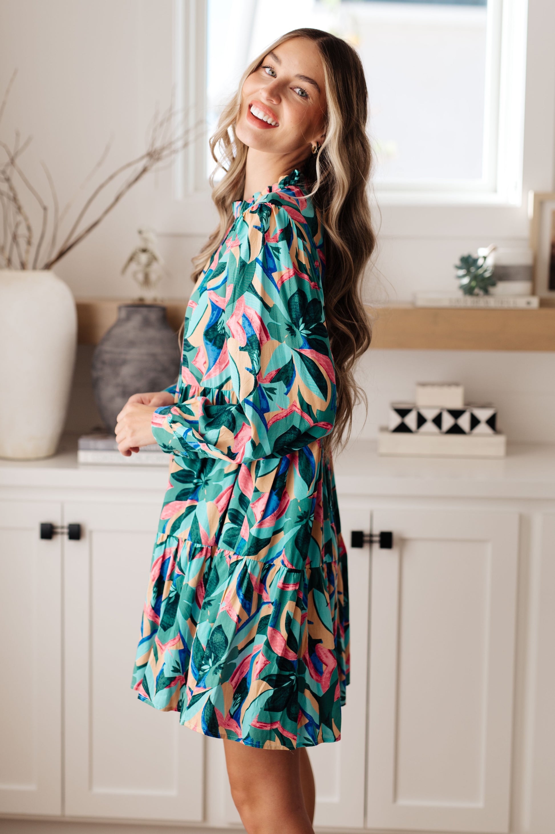 Thrill of it All Floral Dress - Southern Divas Boutique