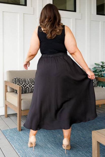Timeless Tale Maxi Skirt in Black - Southern Divas Boutique