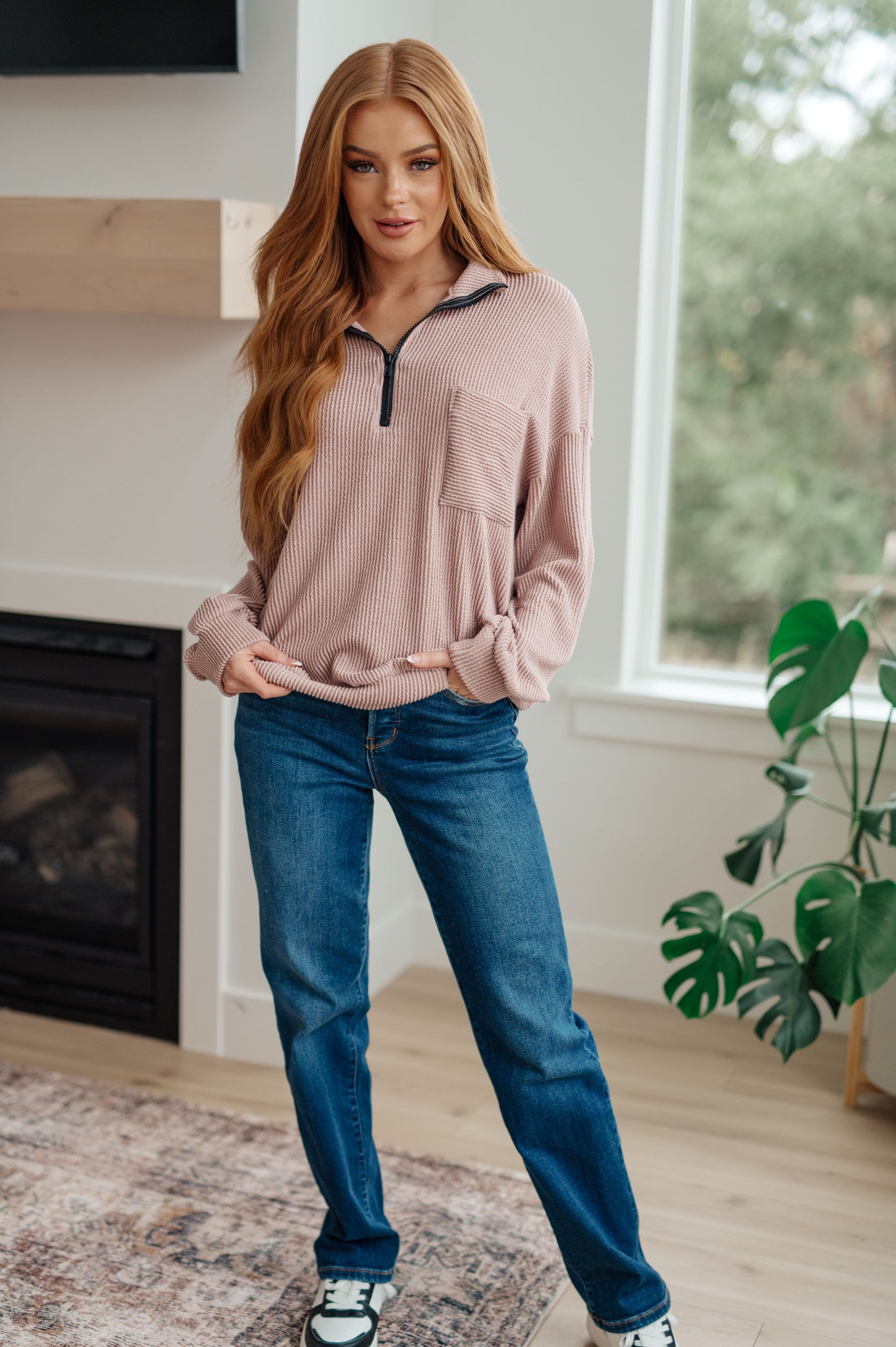 Up for Discussion Half Zip Pullover - Southern Divas Boutique
